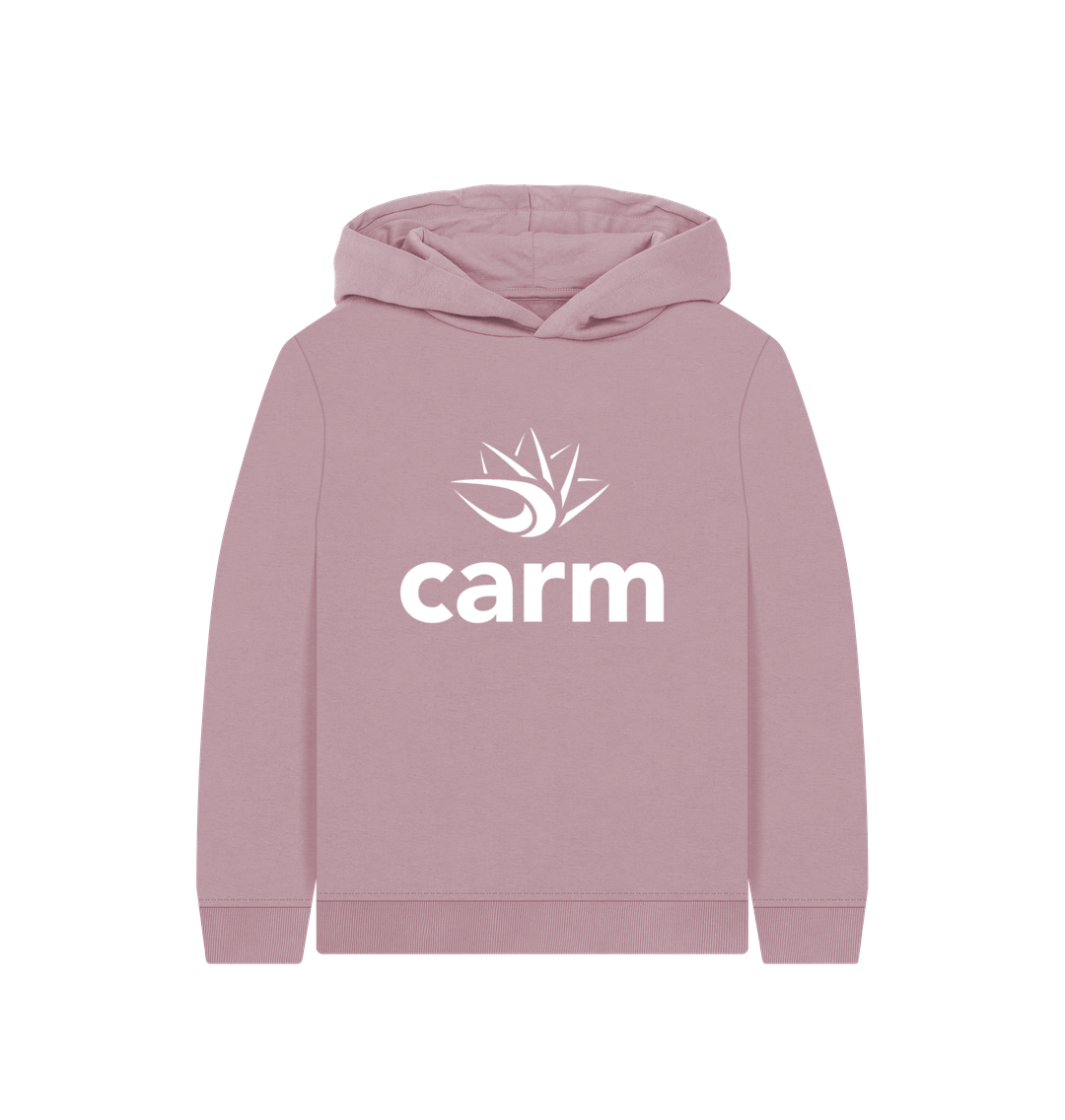 Mauve Printed Kids Hoodie