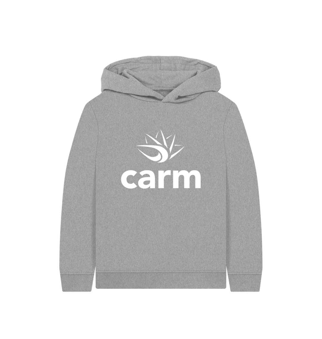 Athletic Grey Printed Kids Hoodie
