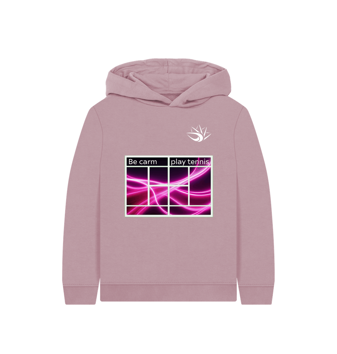 Mauve Printed Kids Hoodie