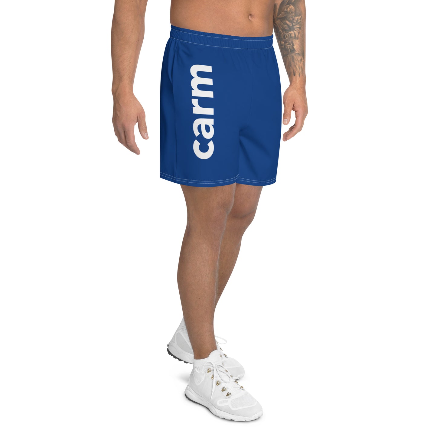 Carm Print Athletic Shorts Blue