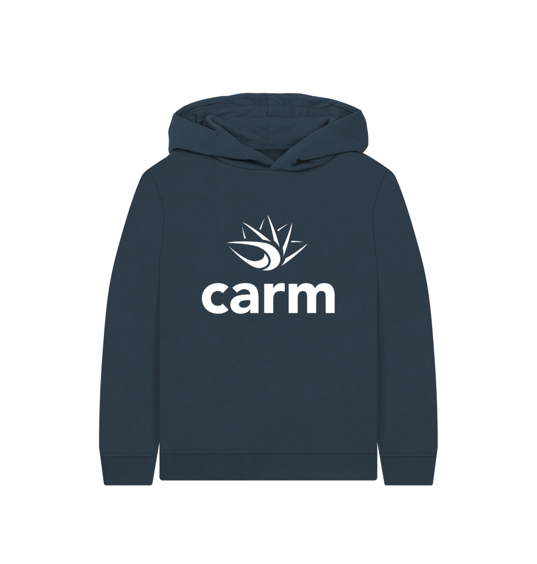 Navy Blue Printed Kids Hoodie