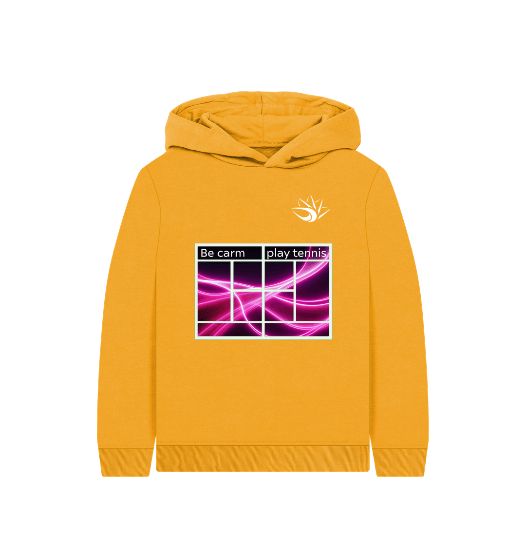 Mustard Printed Kids Hoodie