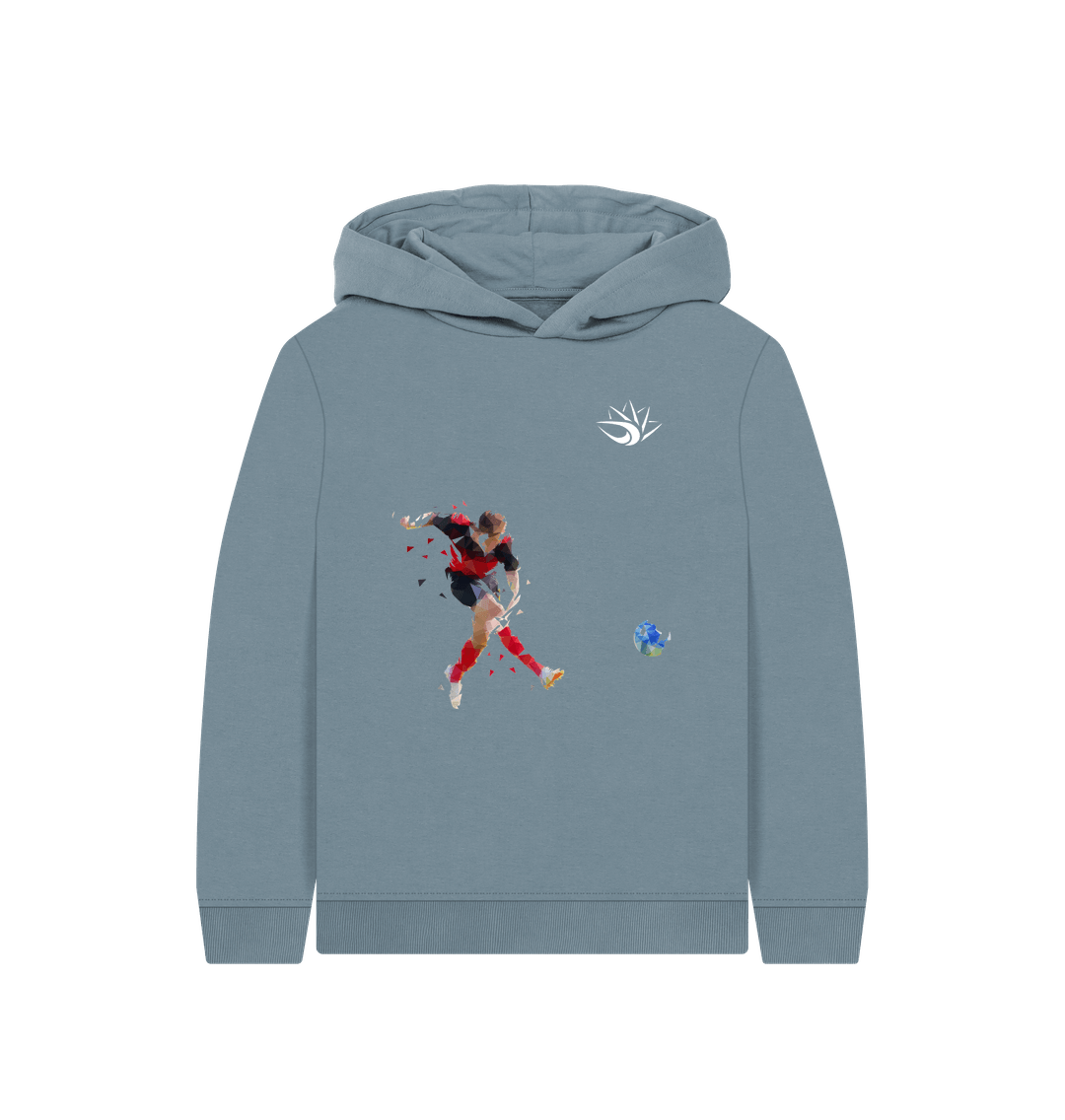 Stone Blue Football Hoodie