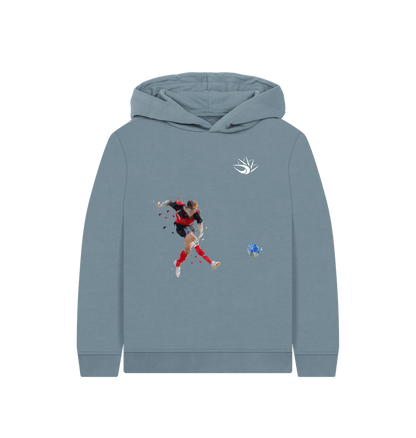 Stone Blue Football Hoodie