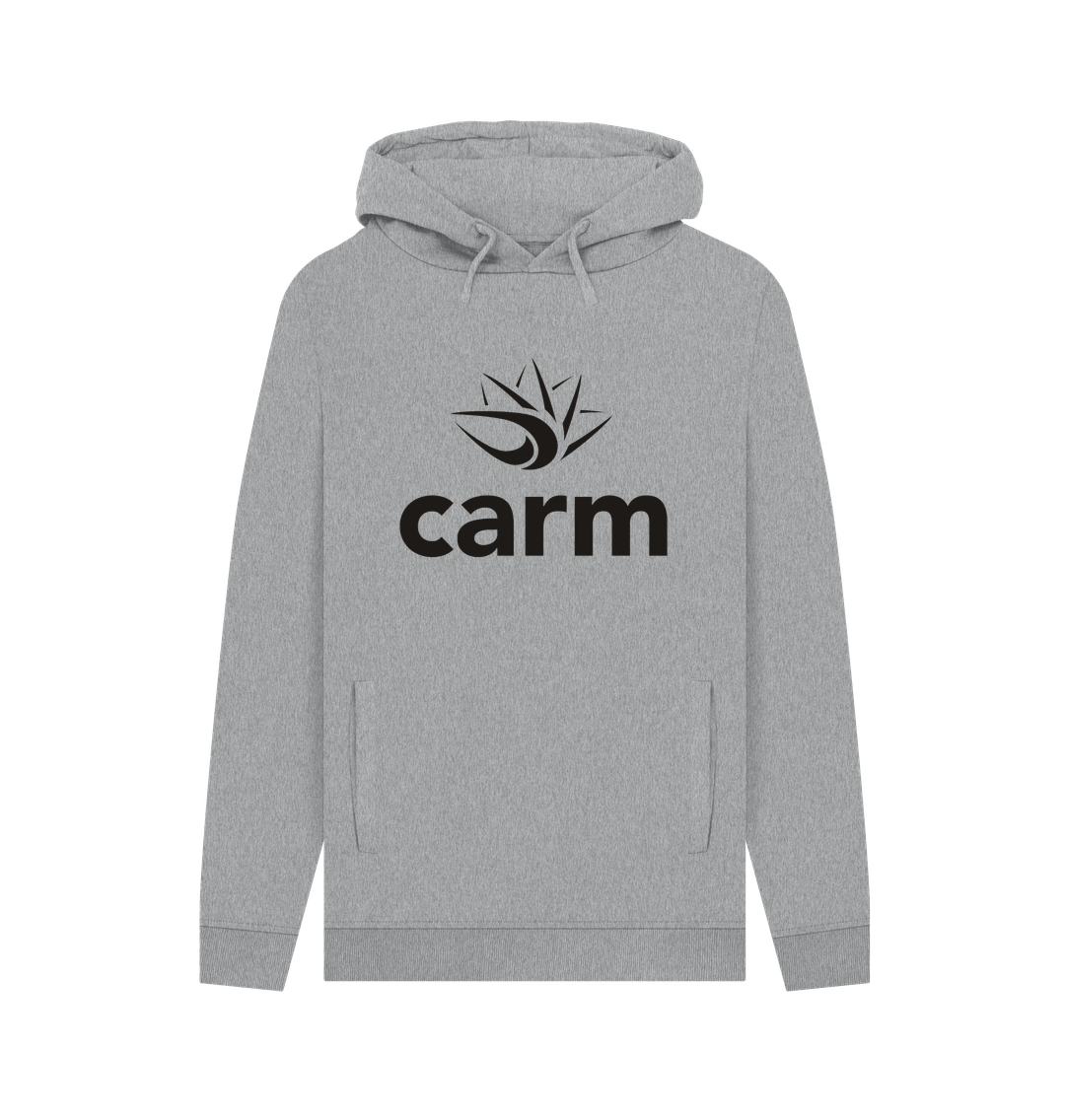 Light Heather Carm Large Print Hoodie