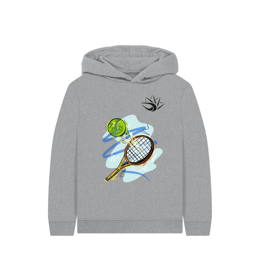 Athletic Grey Tennis Racket Hoodie