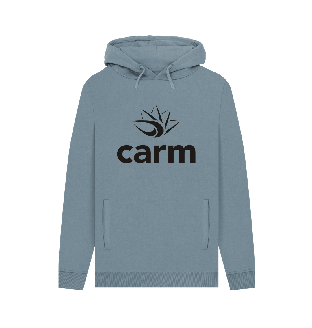 Stone Blue Carm Large Print Hoodie