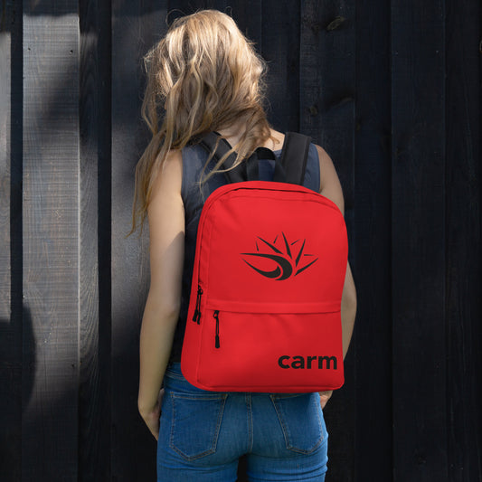 Carm Print Backpack Red