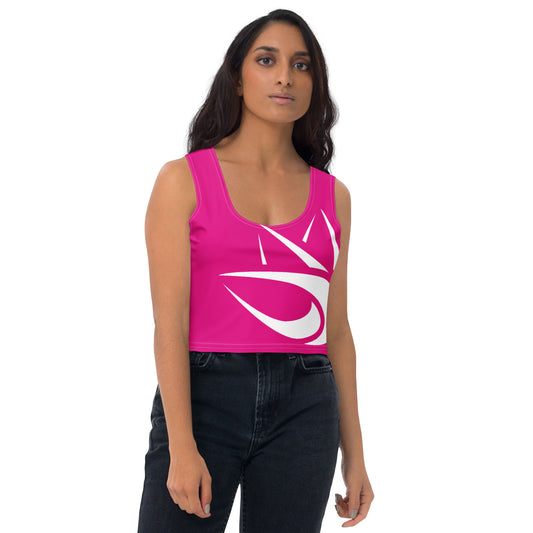 Carm Print Crop Top Pink