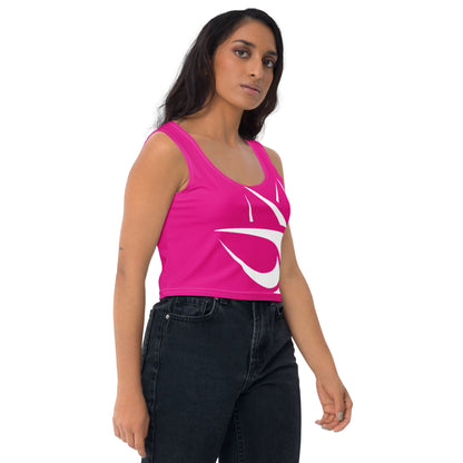 Carm Print Crop Top Pink