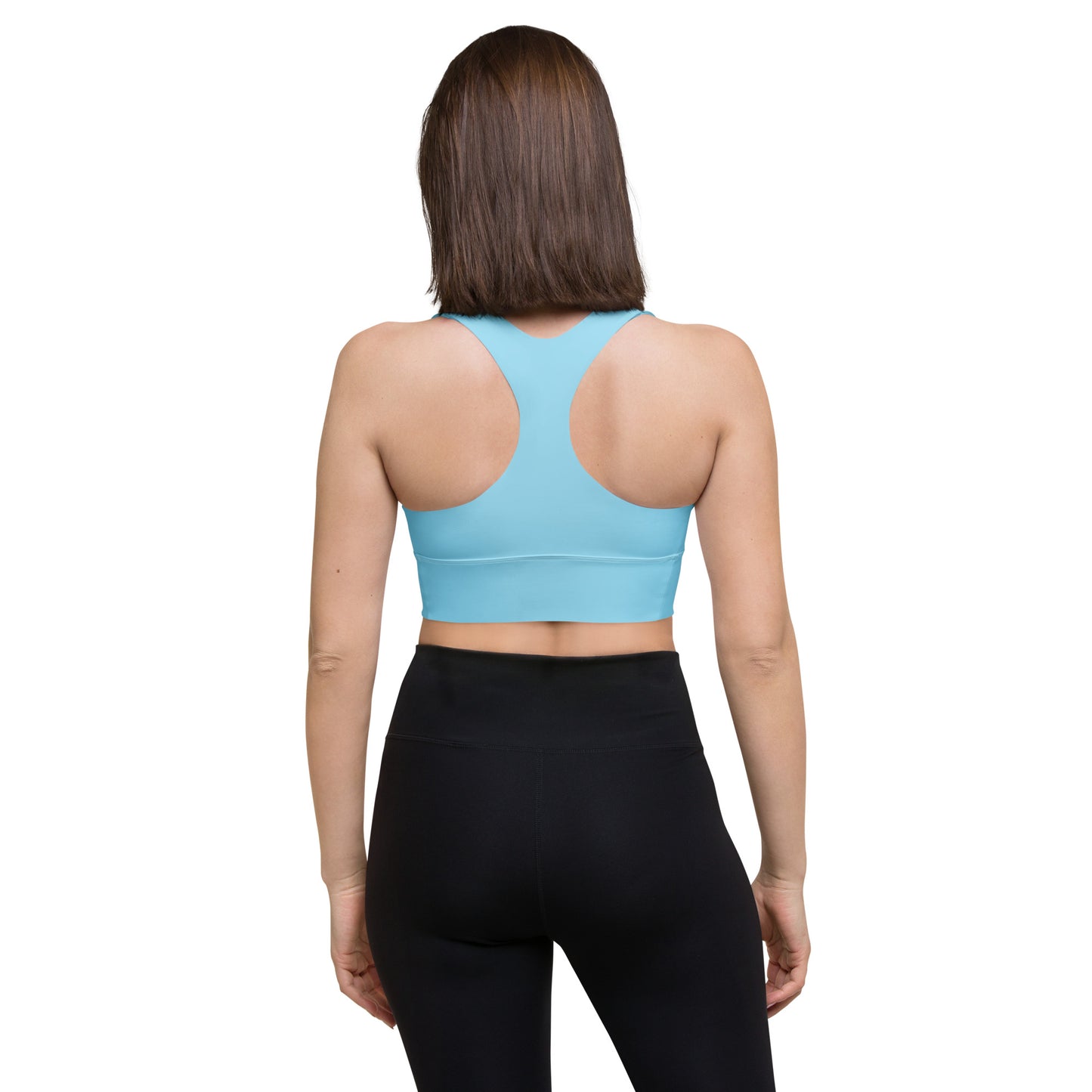 Carm Print Sports Bra Blue