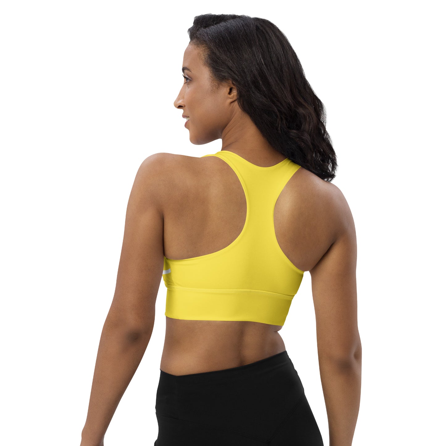 Carm Print Sports Bra Yellow