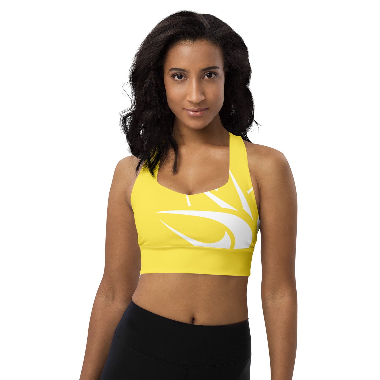 Carm Print Sports Bra Yellow