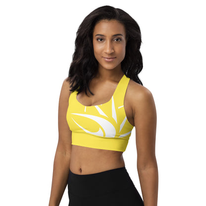 Carm Print Sports Bra Yellow