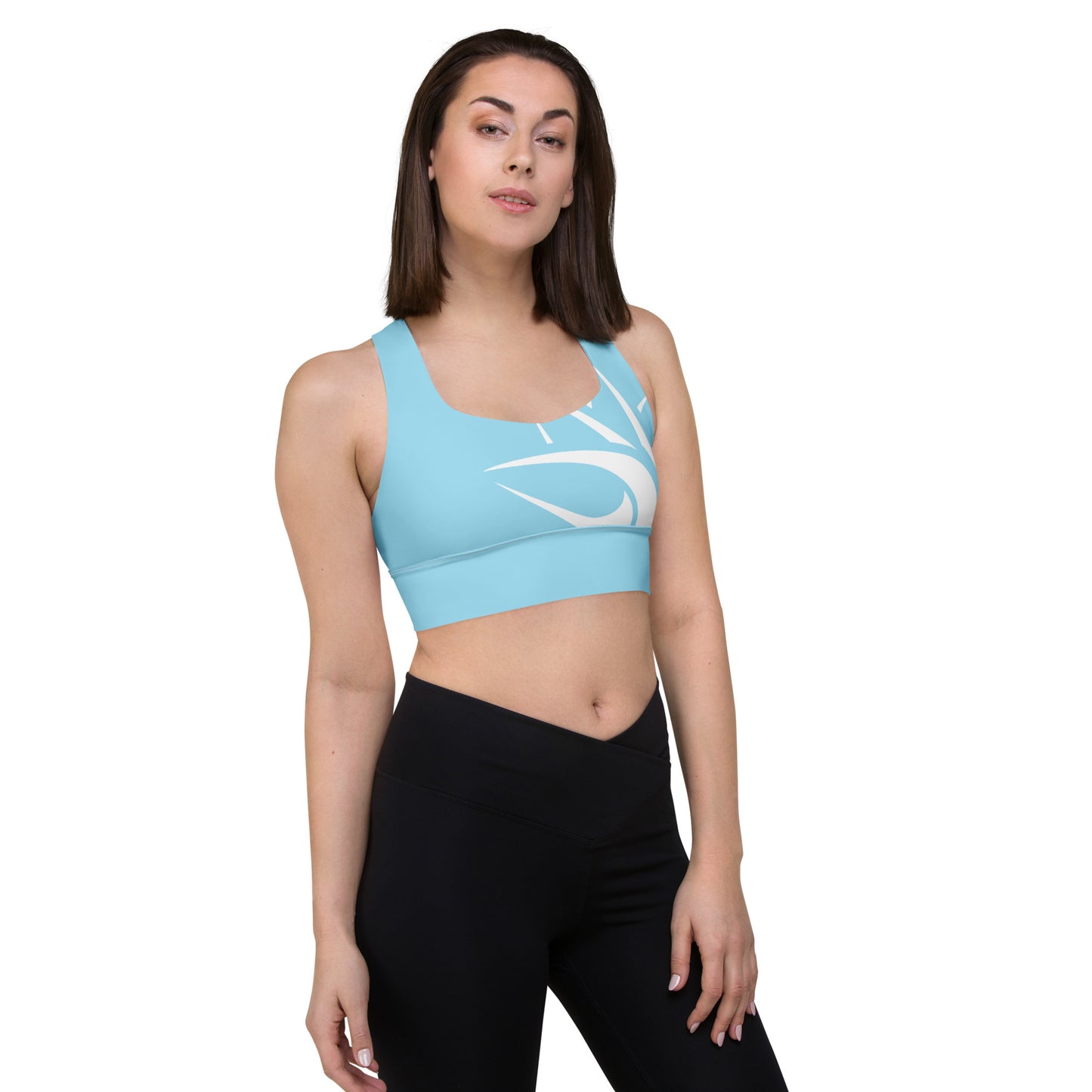 Carm Print Sports Bra Blue