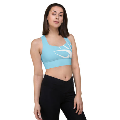 Carm Print Sports Bra Blue