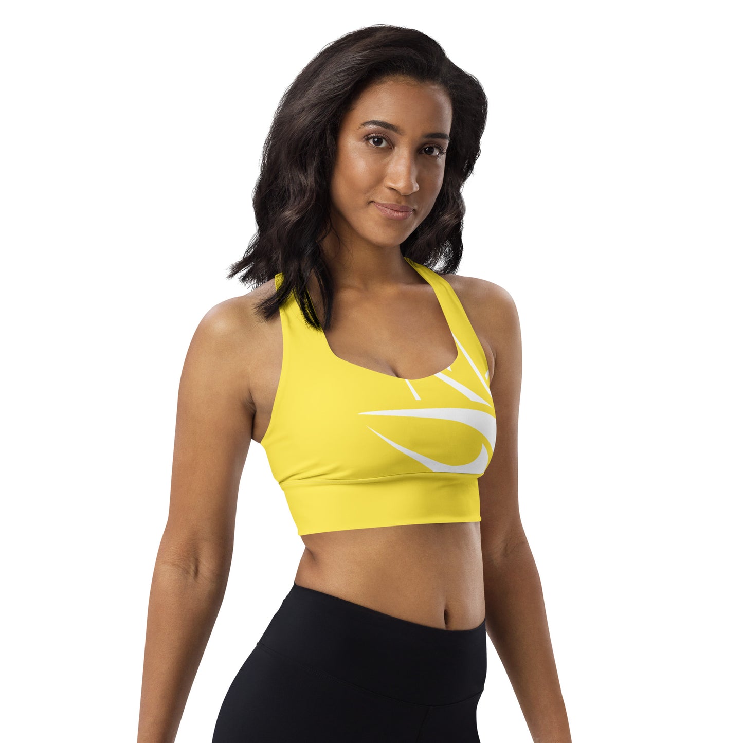 Carm Print Sports Bra Yellow