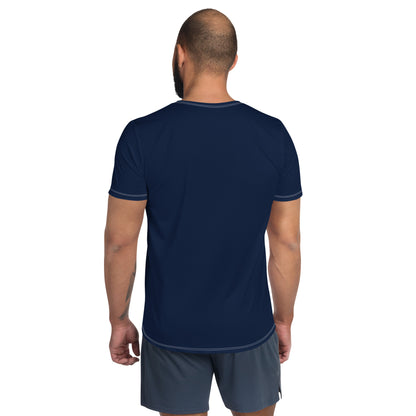 Carm Large Print Athletic T-shirt Navy