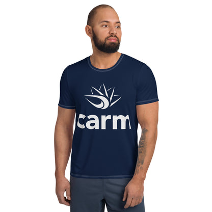 Carm Large Print Athletic T-shirt Navy