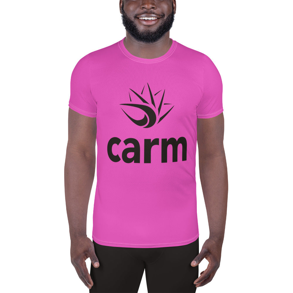 Carm Large Print Athletic T-shirt Pink