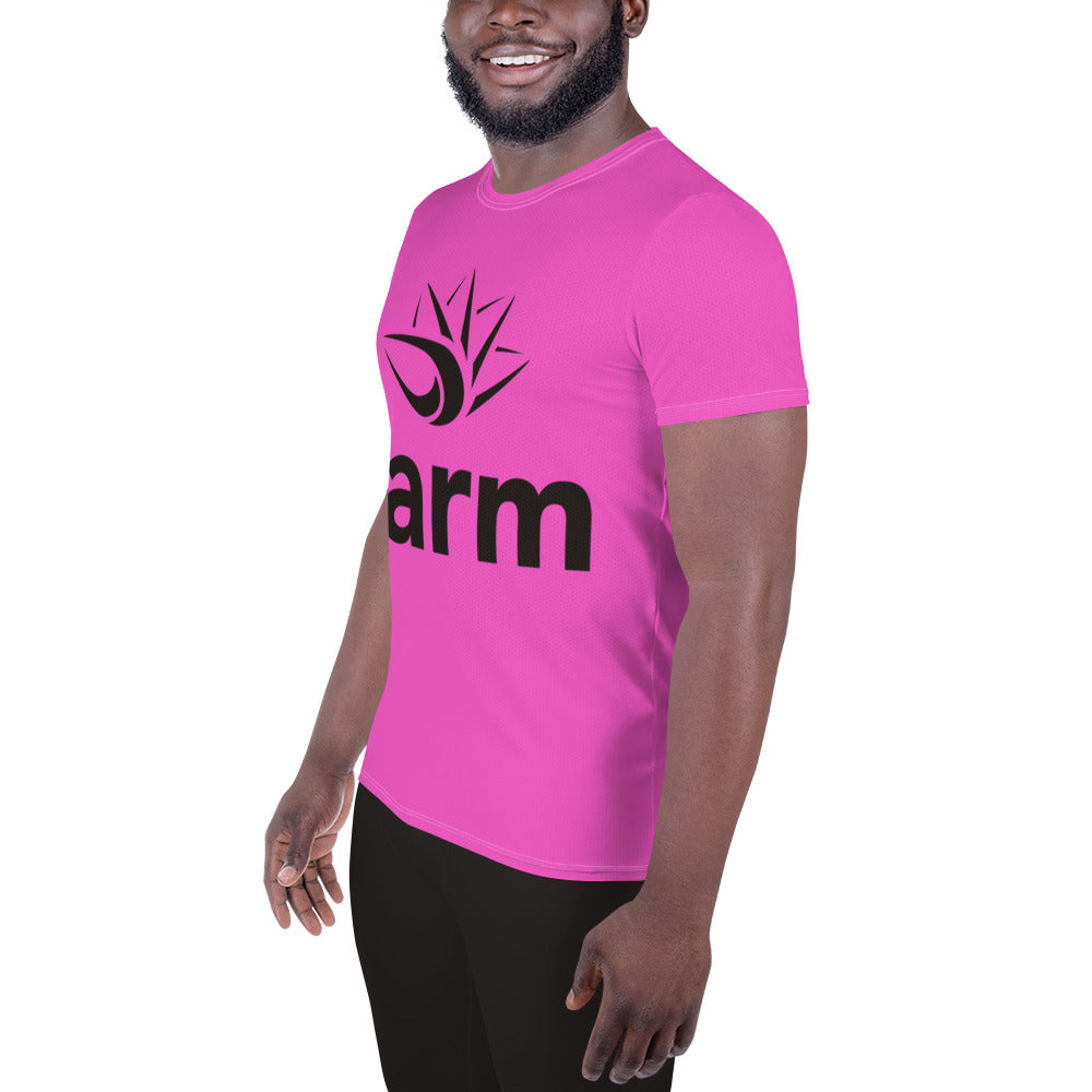 Carm Large Print Athletic T-shirt Pink