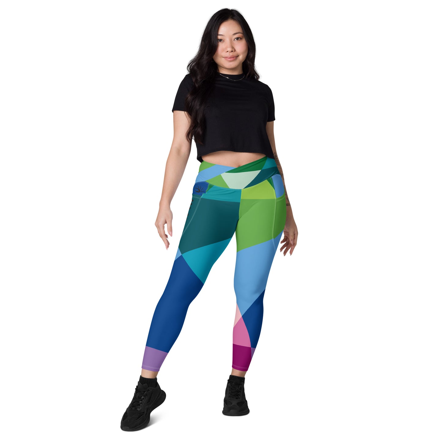 Rainbow Block Crossover Leggings