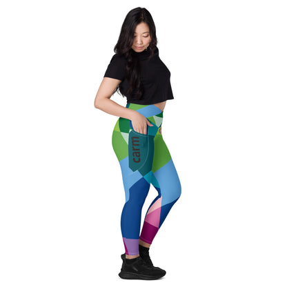 Rainbow Block Crossover Leggings