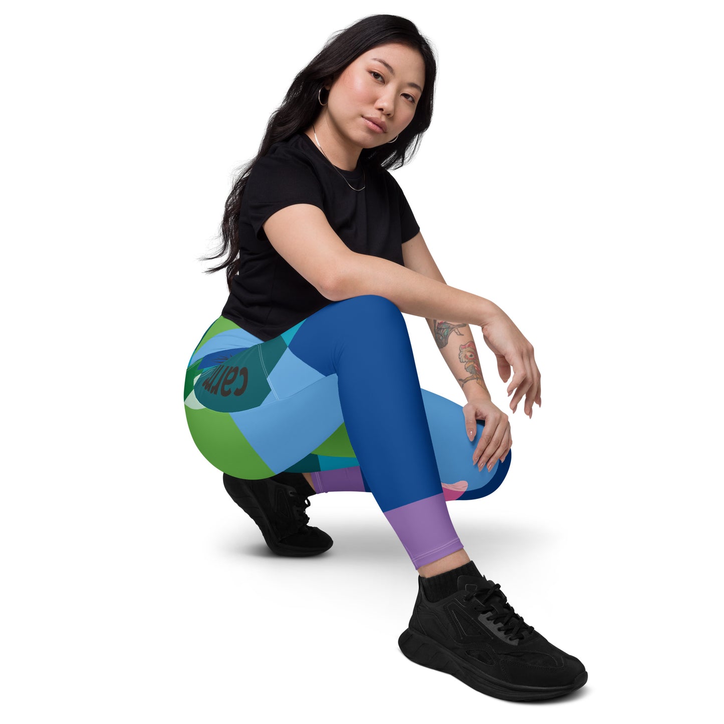 Rainbow Block Crossover Leggings