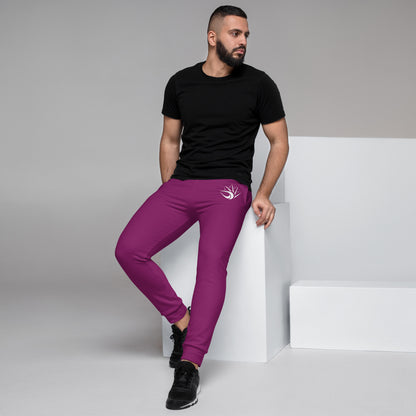 Carm Large Print Joggers Purple