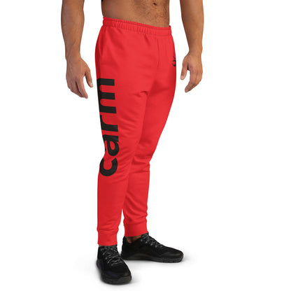 Carm Large Print Joggers Red