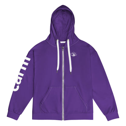 Large Print Arm Zip Hoodie