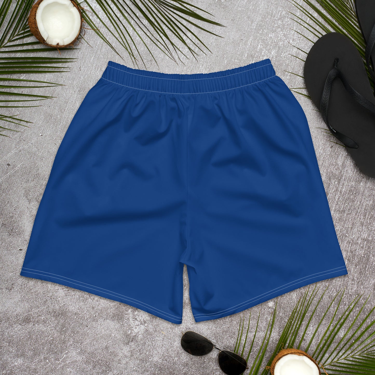 Carm Print Athletic Shorts Blue