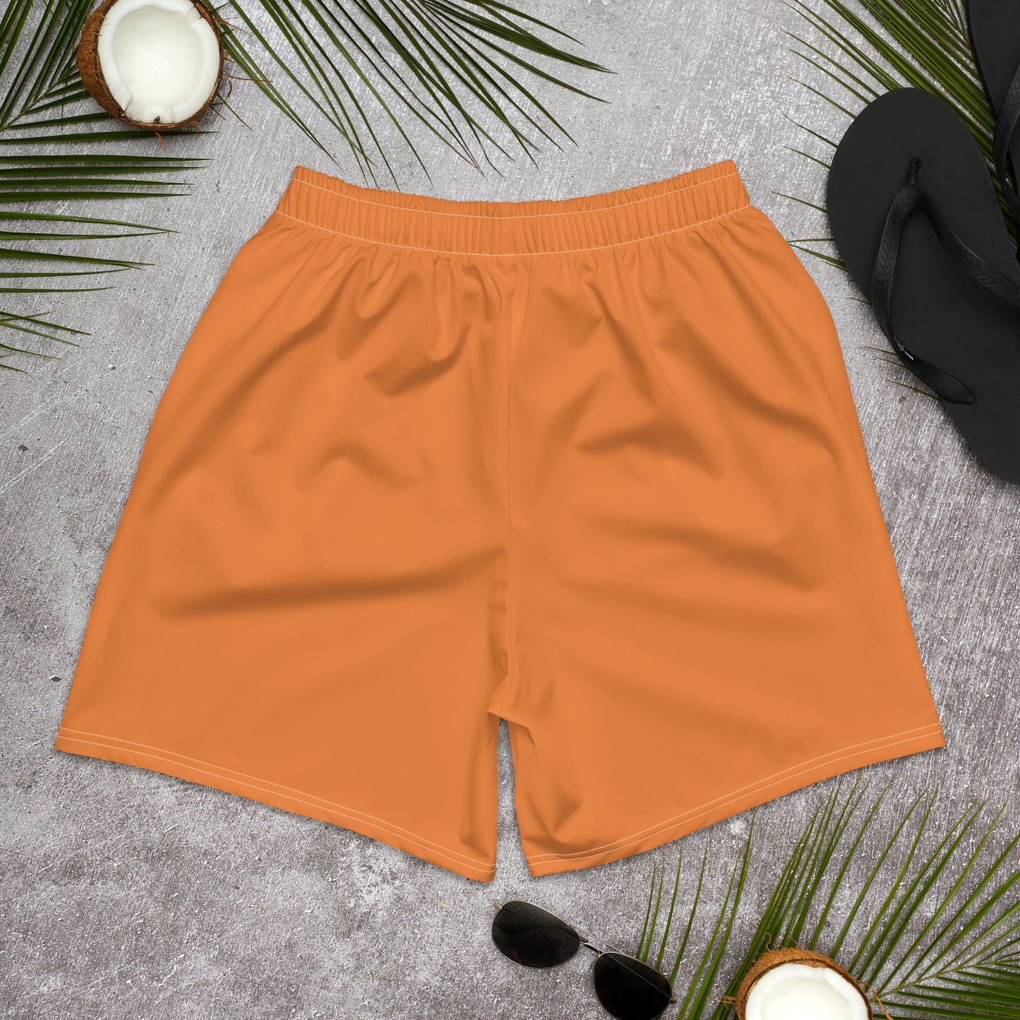 Carm Print Athletic Shorts Orange