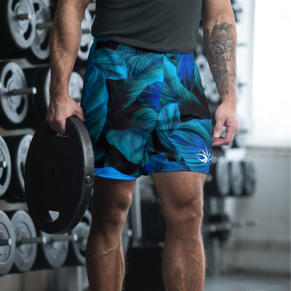 Leaf Print Athletic Shorts