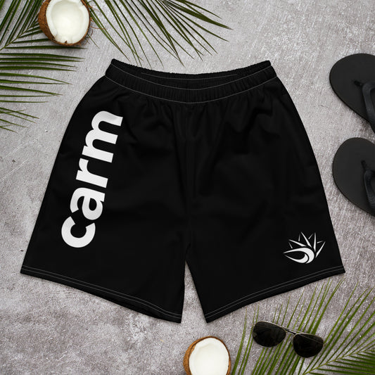 Carm Print Athletic Shorts Black