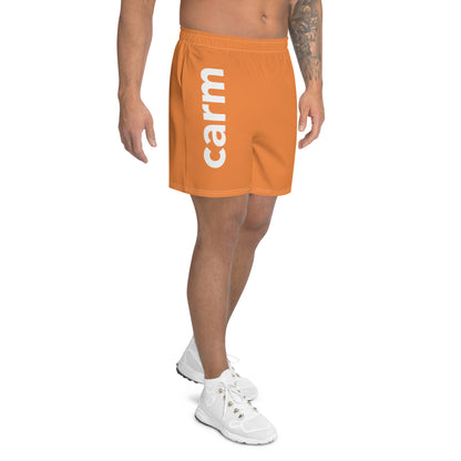 Carm Print Athletic Shorts Orange