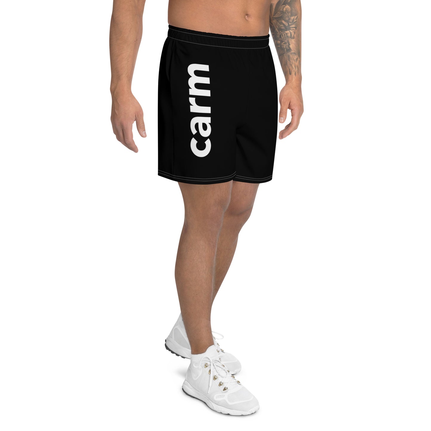 Carm Print Athletic Shorts Black