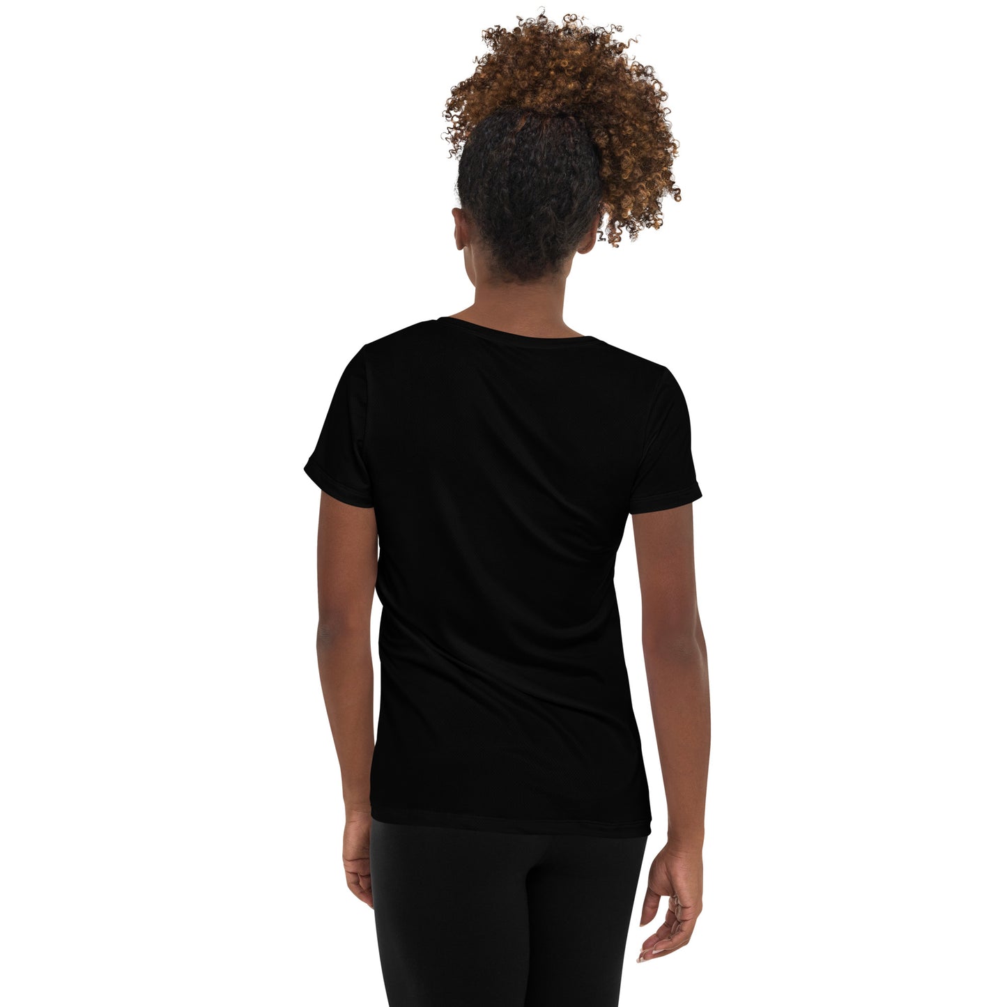 Carm Small Print Athletic T-shirt Black