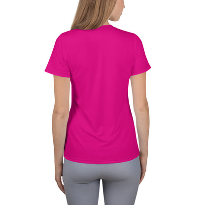 Carm Small Print Athletic T-shirt Pink