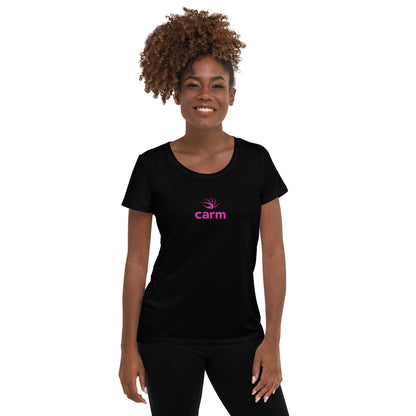 Carm Small Print Athletic T-shirt Black