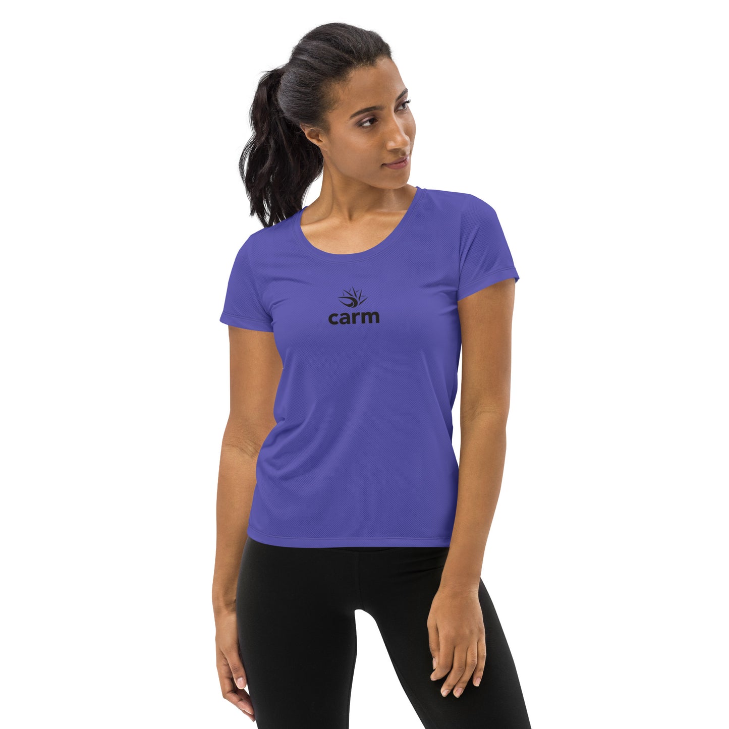 Carm Small Print Athletic T-shirt Blue