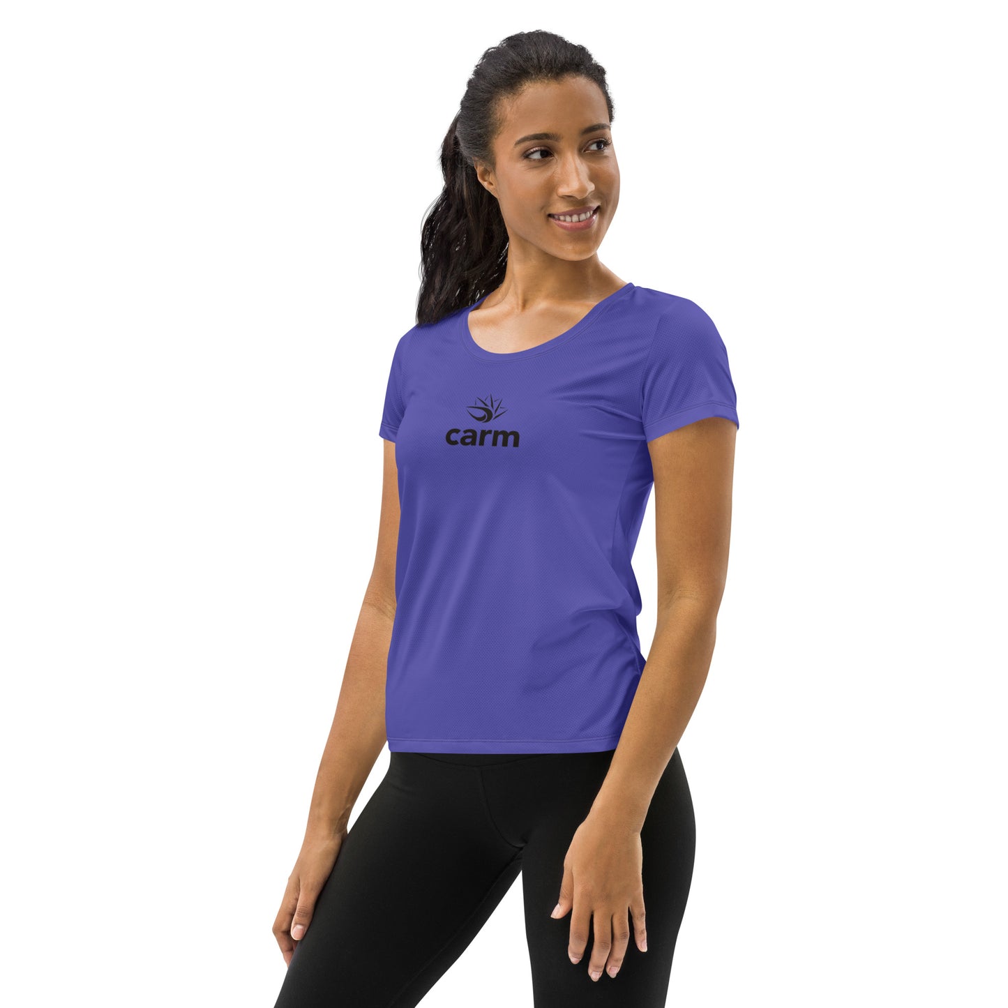 Carm Small Print Athletic T-shirt Blue