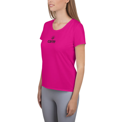 Carm Small Print Athletic T-shirt Pink