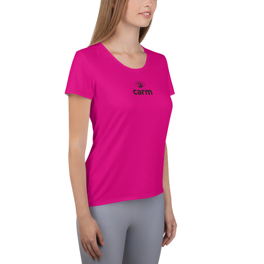 Carm Small Print Athletic T-shirt Pink