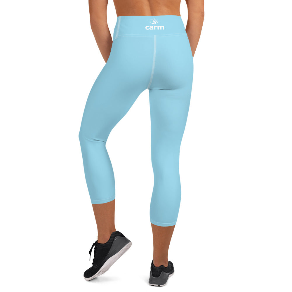 Carm Yoga Capri Leggings Sky Blue