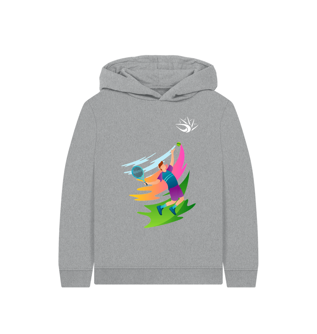 Athletic Grey Tennise Serve Hoodie