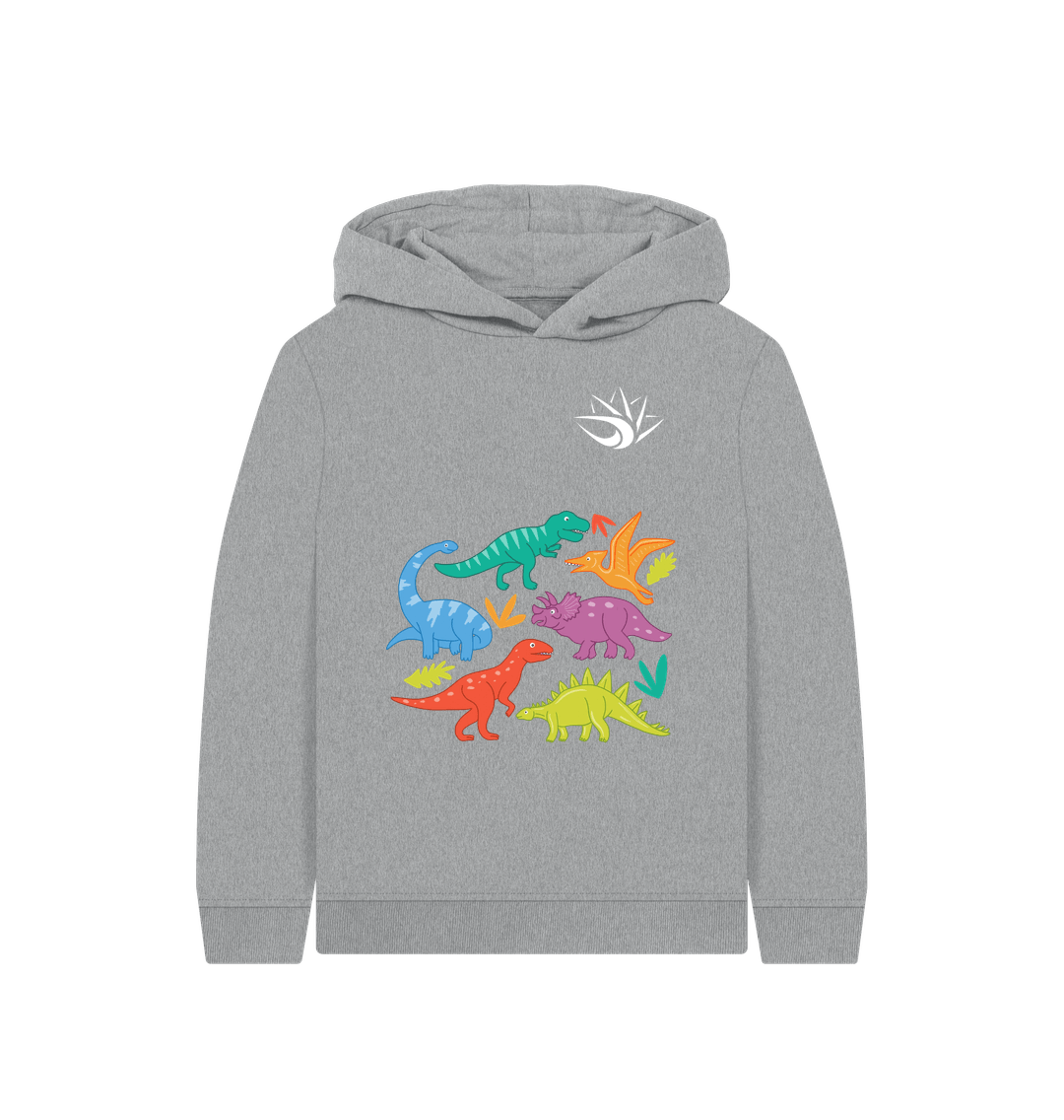 Athletic Grey Dinosaur Hoodie