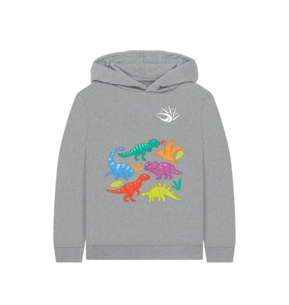 Athletic Grey Dinosaur Hoodie